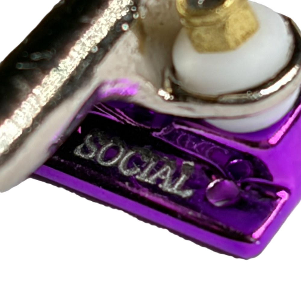 Social Team Pro Fingerboard Trucks Purple Chrome 36mm