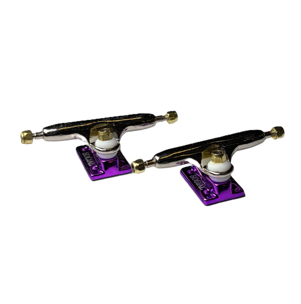 Social Team Pro Fingerboard Trucks Purple Chrome 32mm