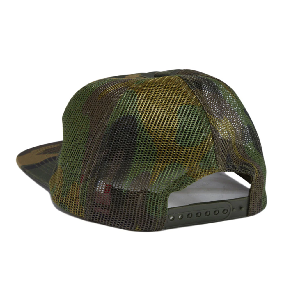Baker Arch Logo Trucker Hat Camo Snapback