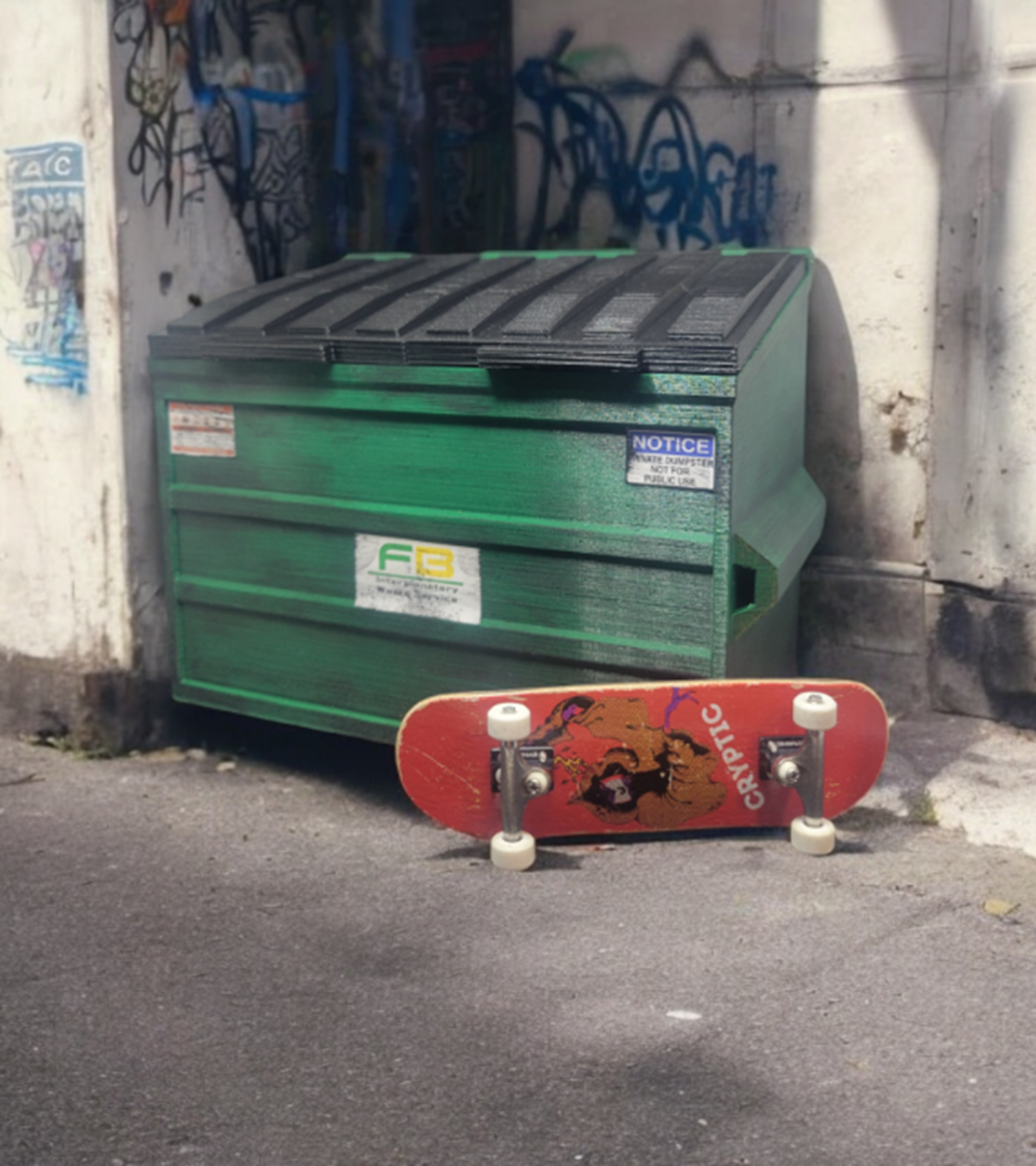 FutureBoundPrints The Dumpster Green 4x5.5in