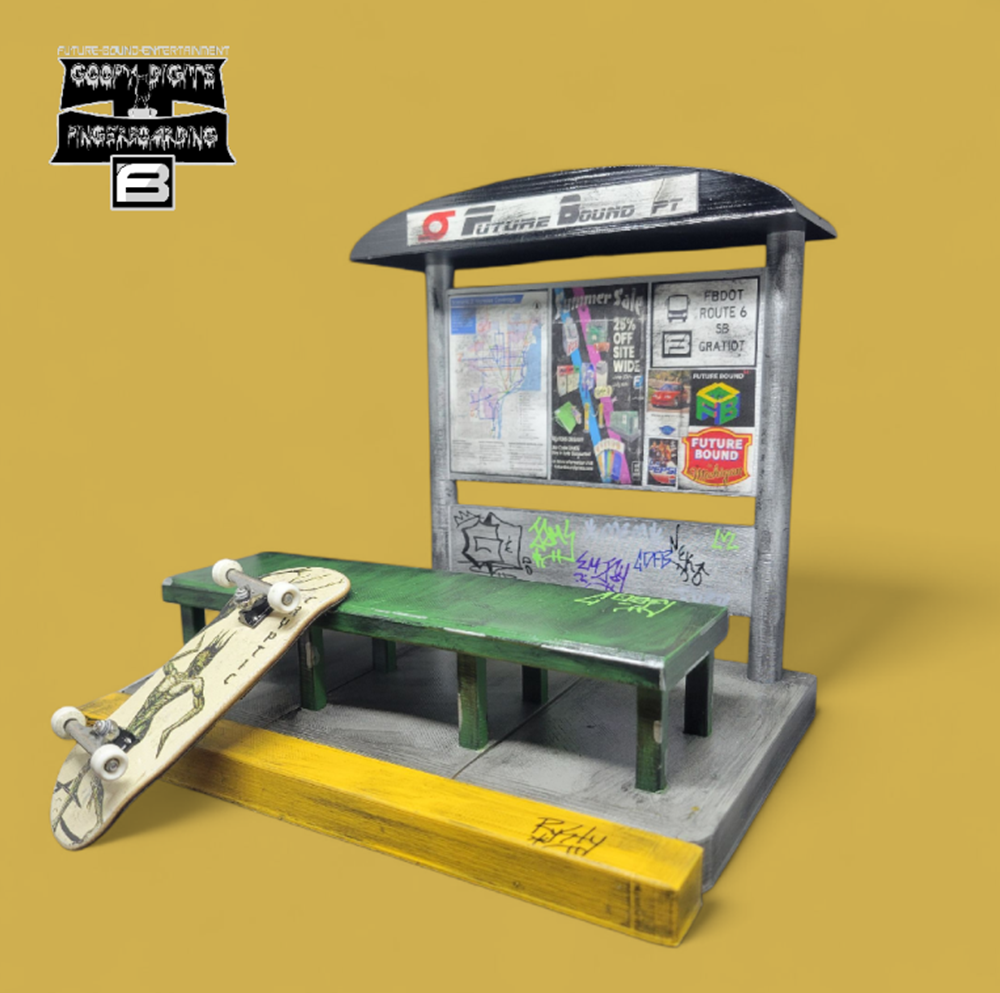 FutureBoundPrints Bus Stop Thrashed Grey Onesize