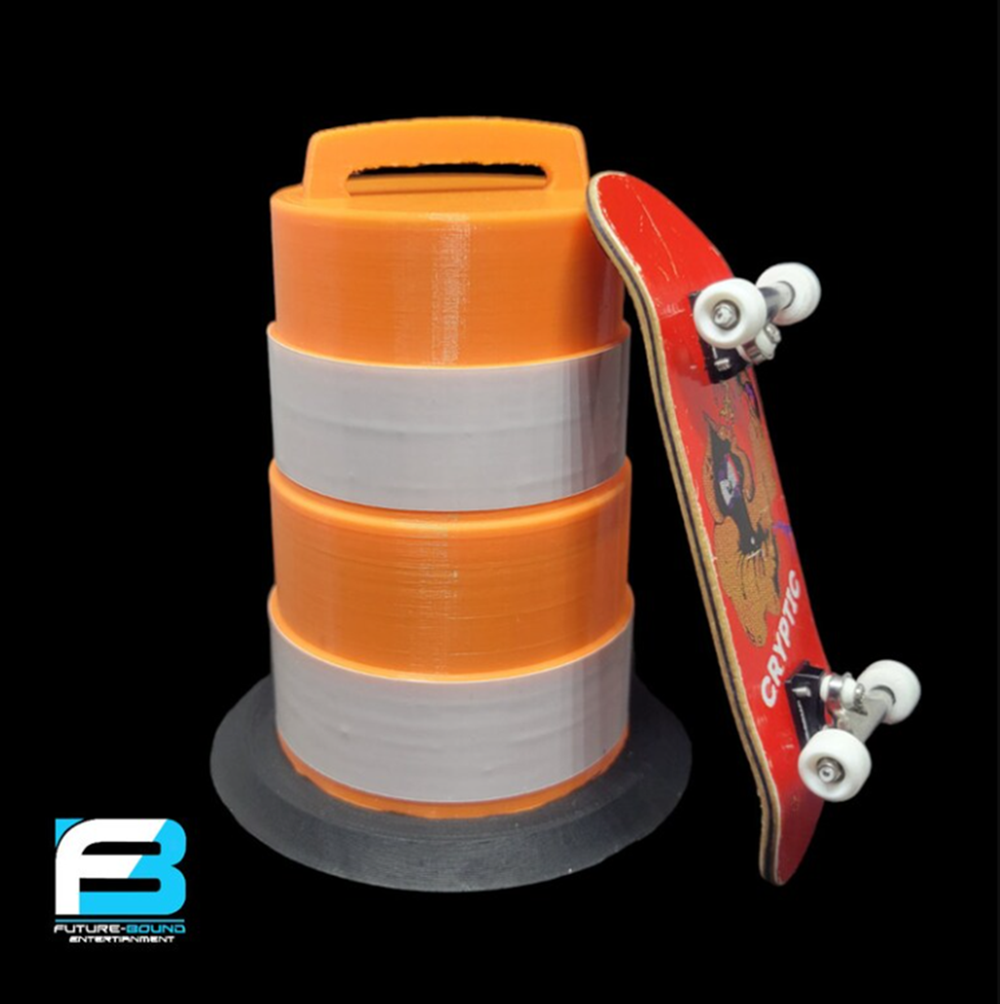 FutureBoundPrints Traffic Barrel Orange 4 inch