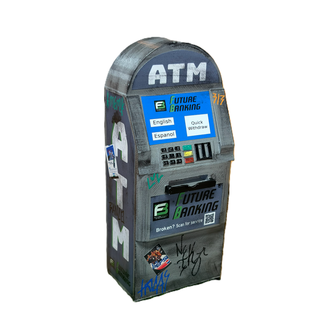 FutureBoundPrints Thrashed ATM Grey 4.5 inch