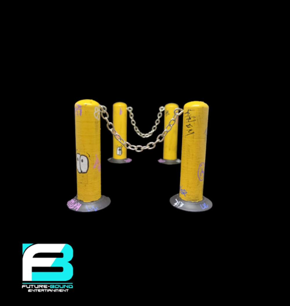 FutureBoundPrints Chain Barrier Thrashed Yellow 2.5 inch