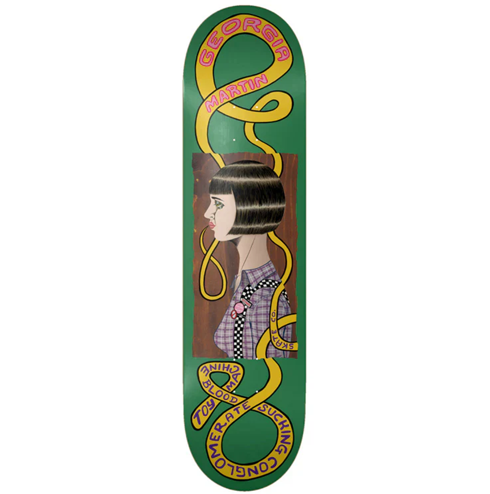 Toy Machine Georgia Martin Profile Skateboard Deck Green 8.38 wb14.13