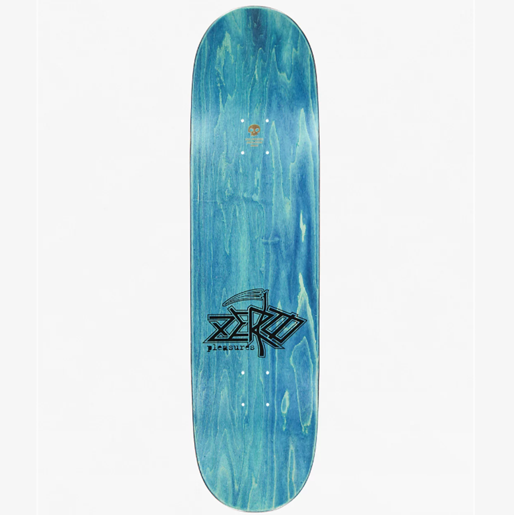Zero Pleasures Death Skateboard Deck Silver Black 8.5x14.5WB