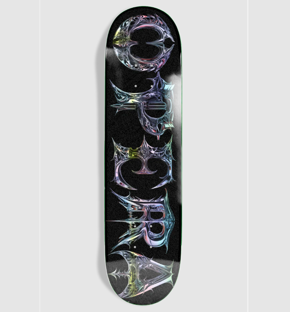 Opera Neo Ex7 Skateboard Deck Black Holographic 8.25