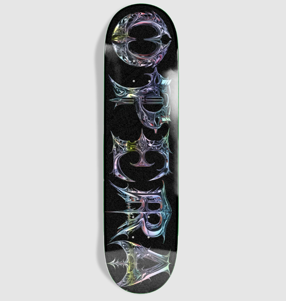 Opera Neo Ex7 Skateboard Deck Black Holographic 8.5