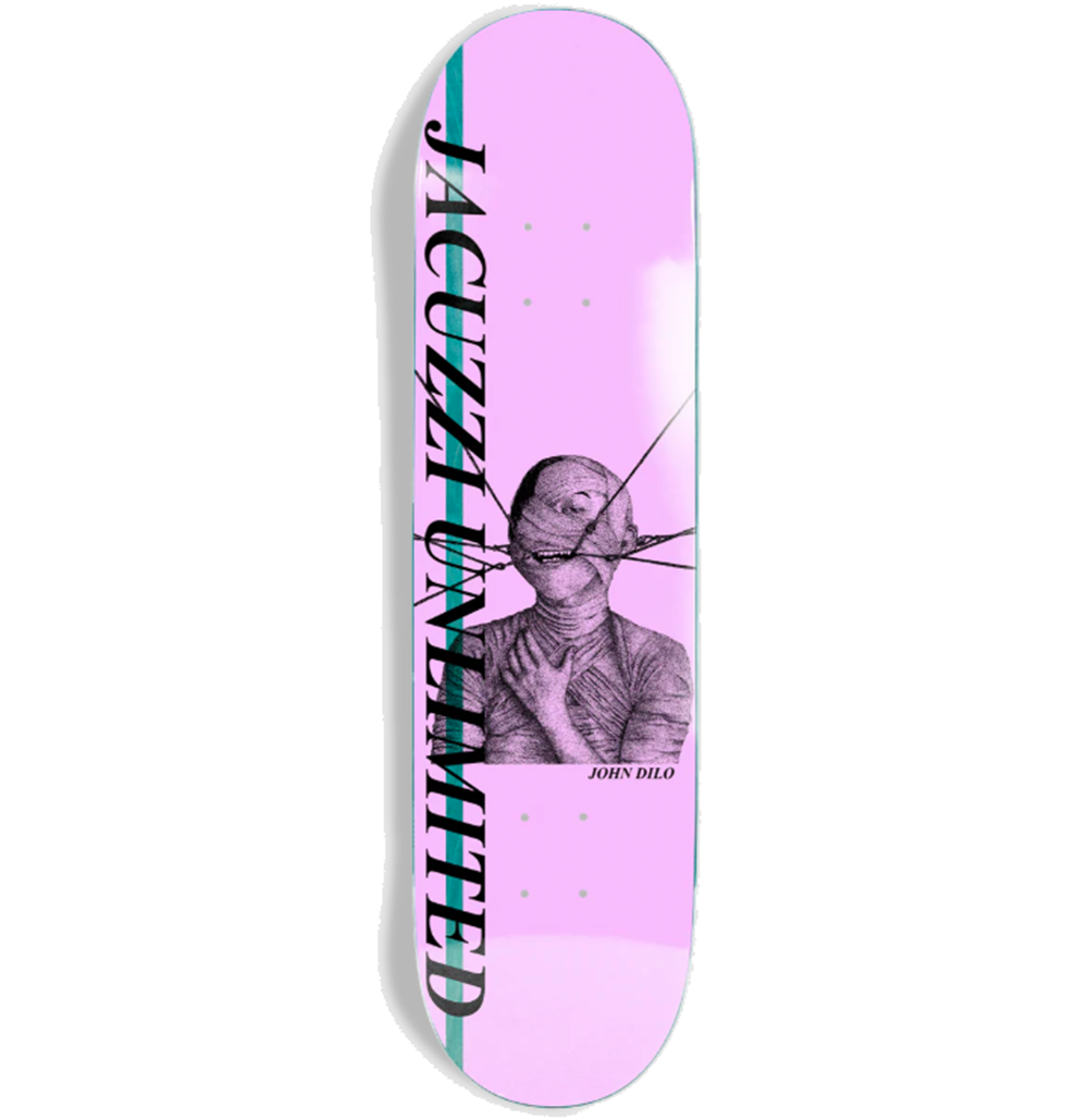 Jacuzzi John Dilo MummyEX7 Skateboard Deck Pink 8.25x14.25WB