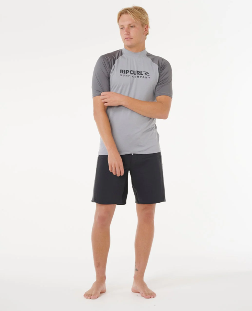 Rip Curl SS Shock UPF Tshirt Mens Grey Marle