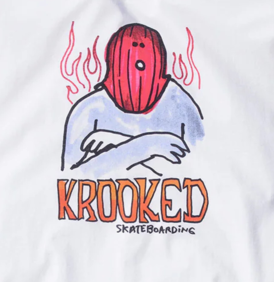 Krooked Glow Eyes Skateboard Complete Midnight Orange 8.25x14.38WB