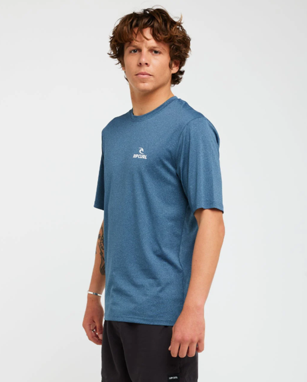 Rip Curl SS Stack UPF Tshirt Mens Navy Marle