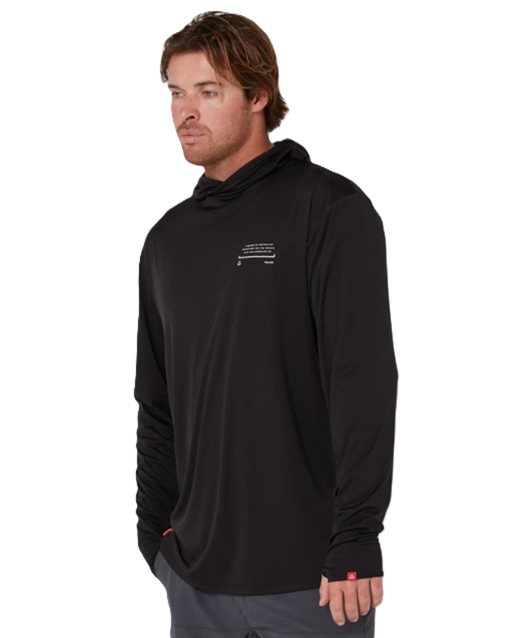 Follow Sun Hood Longsleeve Tee UPF Black