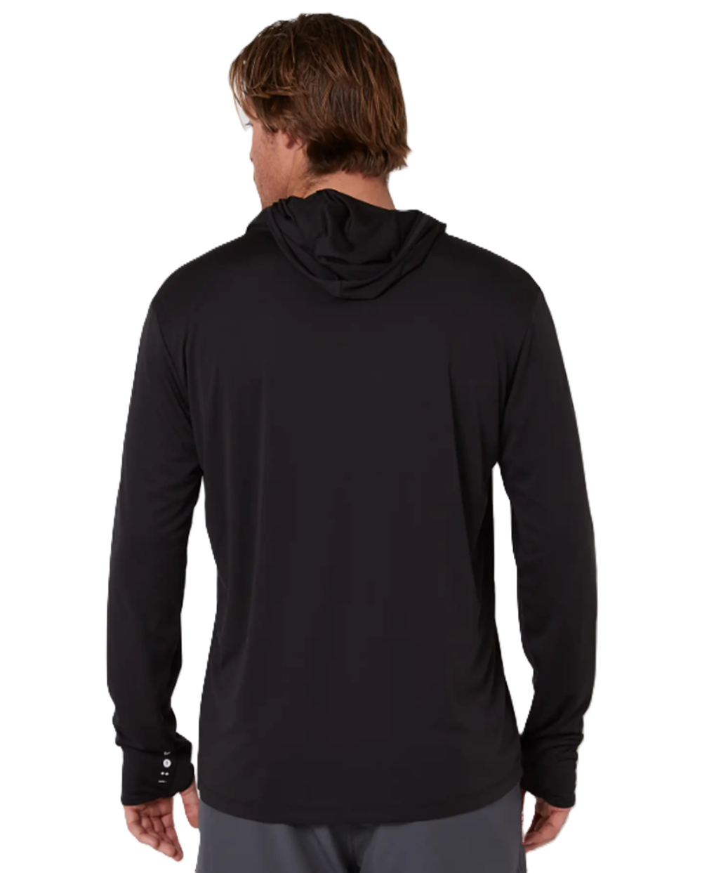 Follow Sun Hood Longsleeve Tee UPF Black