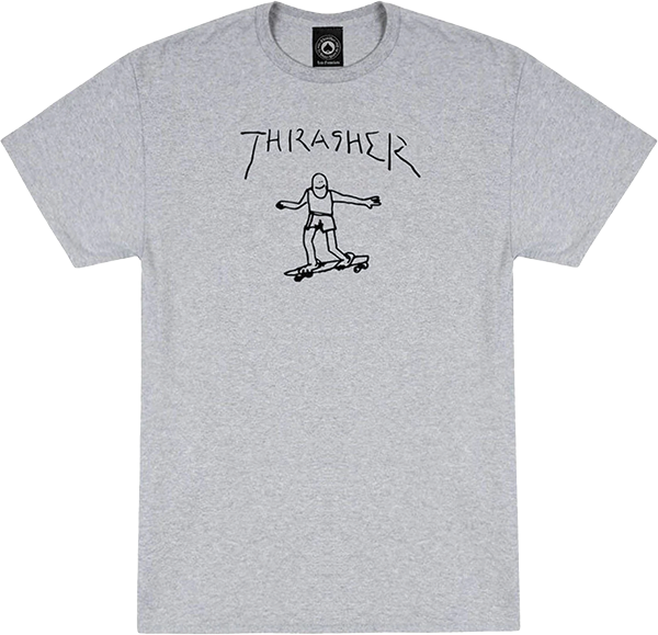 THRASHER GONZ LOGO SS TSHIRT S-GREY/BLACK