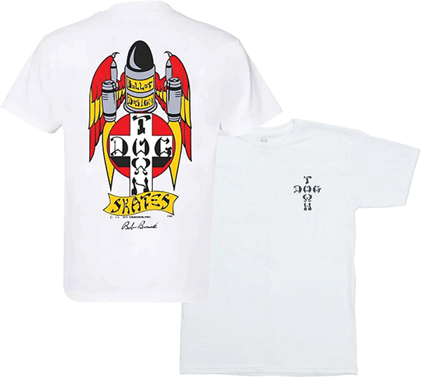 DOGTOWN BOB BINIAK OG 70S SS TSHIRT L-WHITE