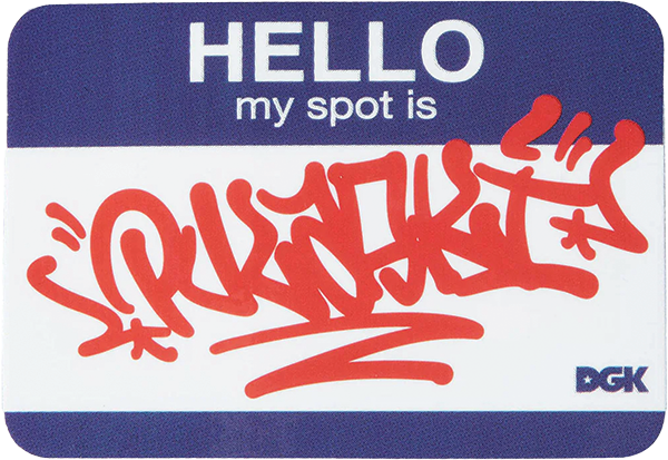 DGK MY SPOT IS PULASKI STICKER