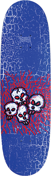 PRIMITIVE VILLANI BRAINWASH SKATEBOARD DECK-9.12 BLUE