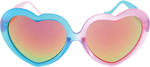 HAPPY HOUR HEART ONS SUNGLASSES SPLIT PERSONALITY