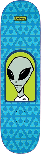 ALIEN WORKSHOP BELIEVE SKATEBOARD DECK-8.12 BLUE