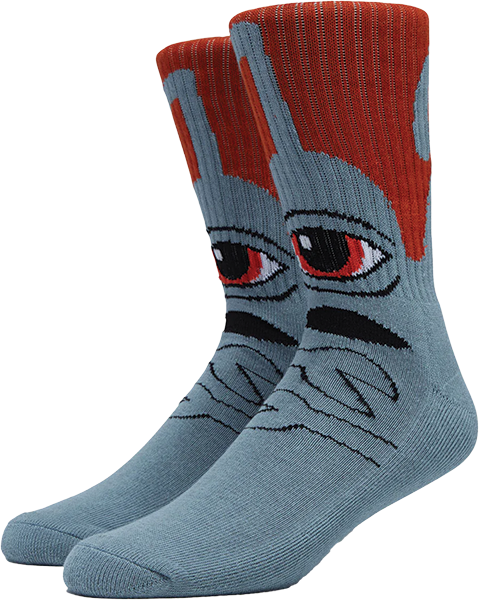 TOY MACHINE SECT HUG CREW SOCKS GREY 1pr
