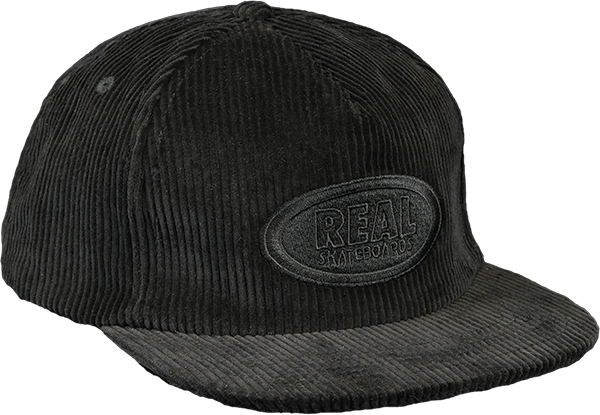 REAL OVAL HAT ADJ-BLK/BLK