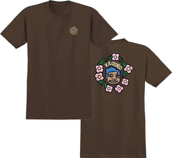 KROOKED KROOKED MG SS TSHIRT S-DARK CHOCOLATE/CREAM