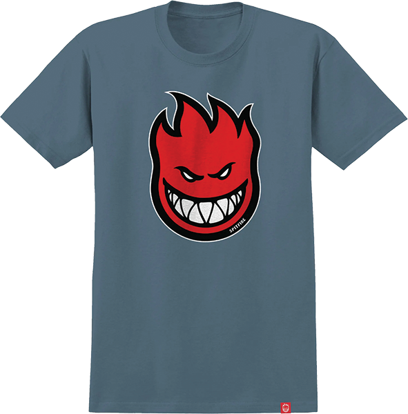 SPITFIRE BIGHEAD FILL SS TSHIRT M-INDIGO BLUE/RED/BLK/WHT