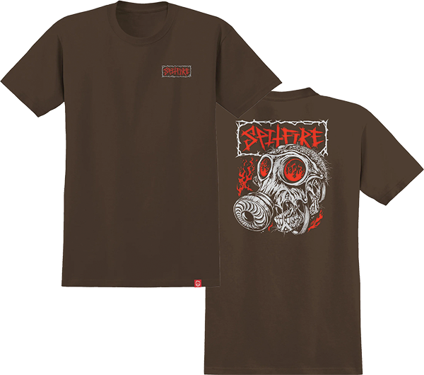 SPITFIRE GAS MASK SS TSHIRT XXL-DARK CHOCOLATE