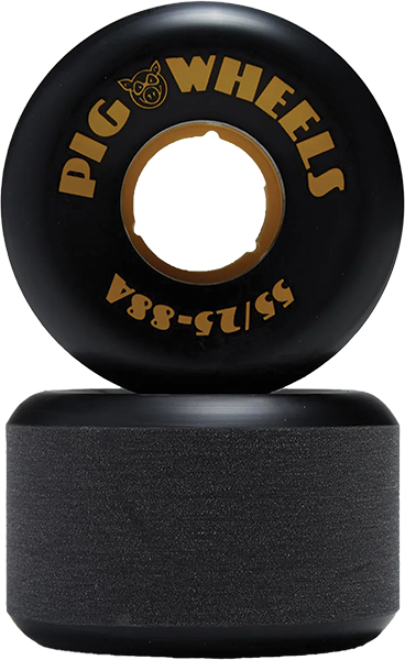 PIG RT 55MM 88A BLACK/YEL WHEELS SET
