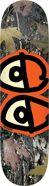 KROOKED EYES CAMO SKATEBOARD DECK-8.25 ORANGE