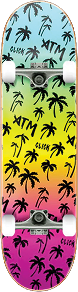 ATM BLACK RAINBOW SKATEBOARD COMPLETE-8.0