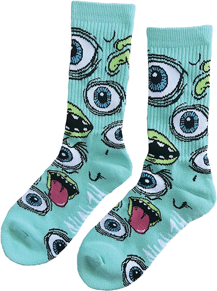 HEROIN MUTANT CREW SOCKS ICE BLUE