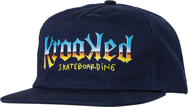 KROOKED CHROME ZONE HAT ADJ-NAVY