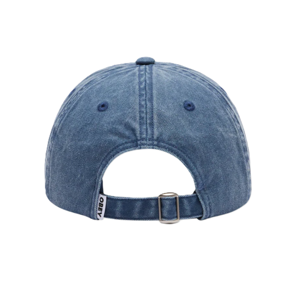Obey Pigment Bold 6 Panel Hat Blue Strapback