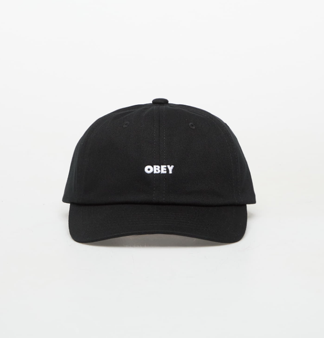 Obey Bold Curve 6 Panel Hat Black Snapback