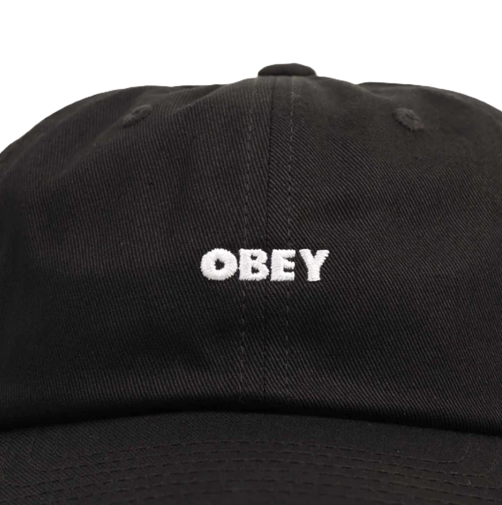Obey Bold Curve 6 Panel Hat Black Snapback
