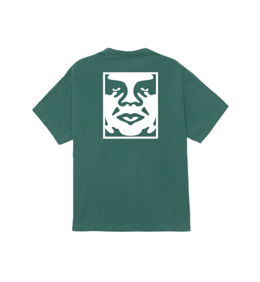 Obey Bold Icon Face Tshirt RainForest