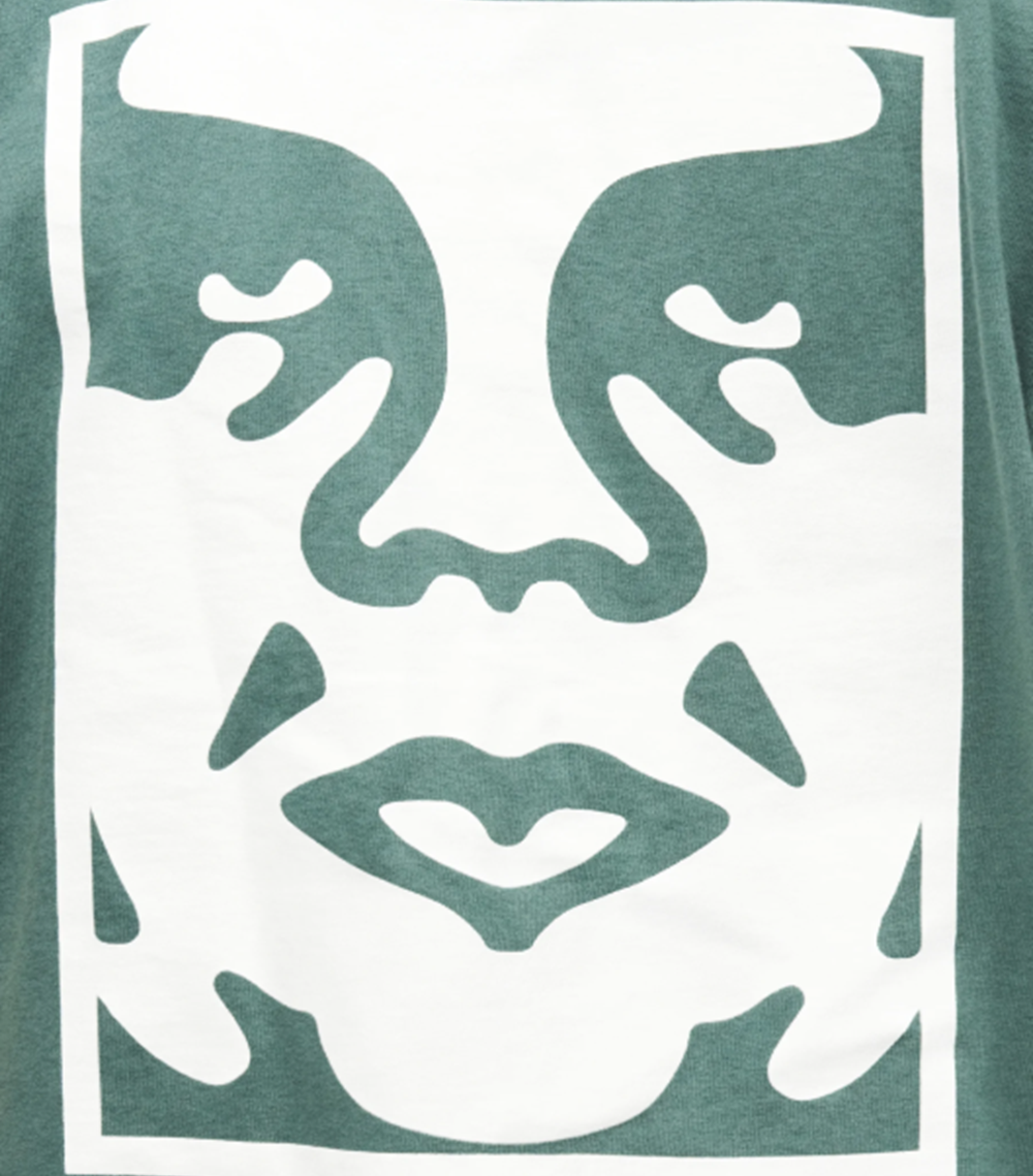 Obey Bold Icon Face Tshirt RainForest