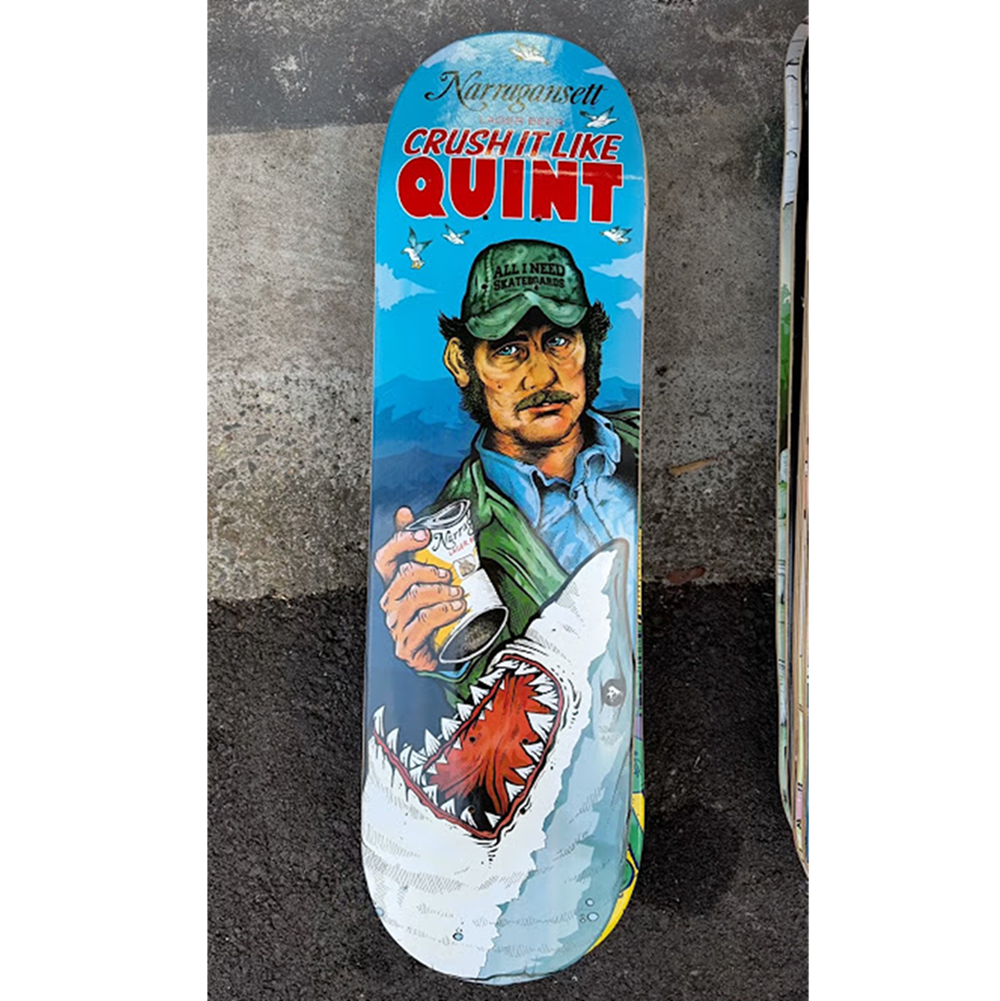 All I Need x Narraganset Skateboard Deck Blue 8.75