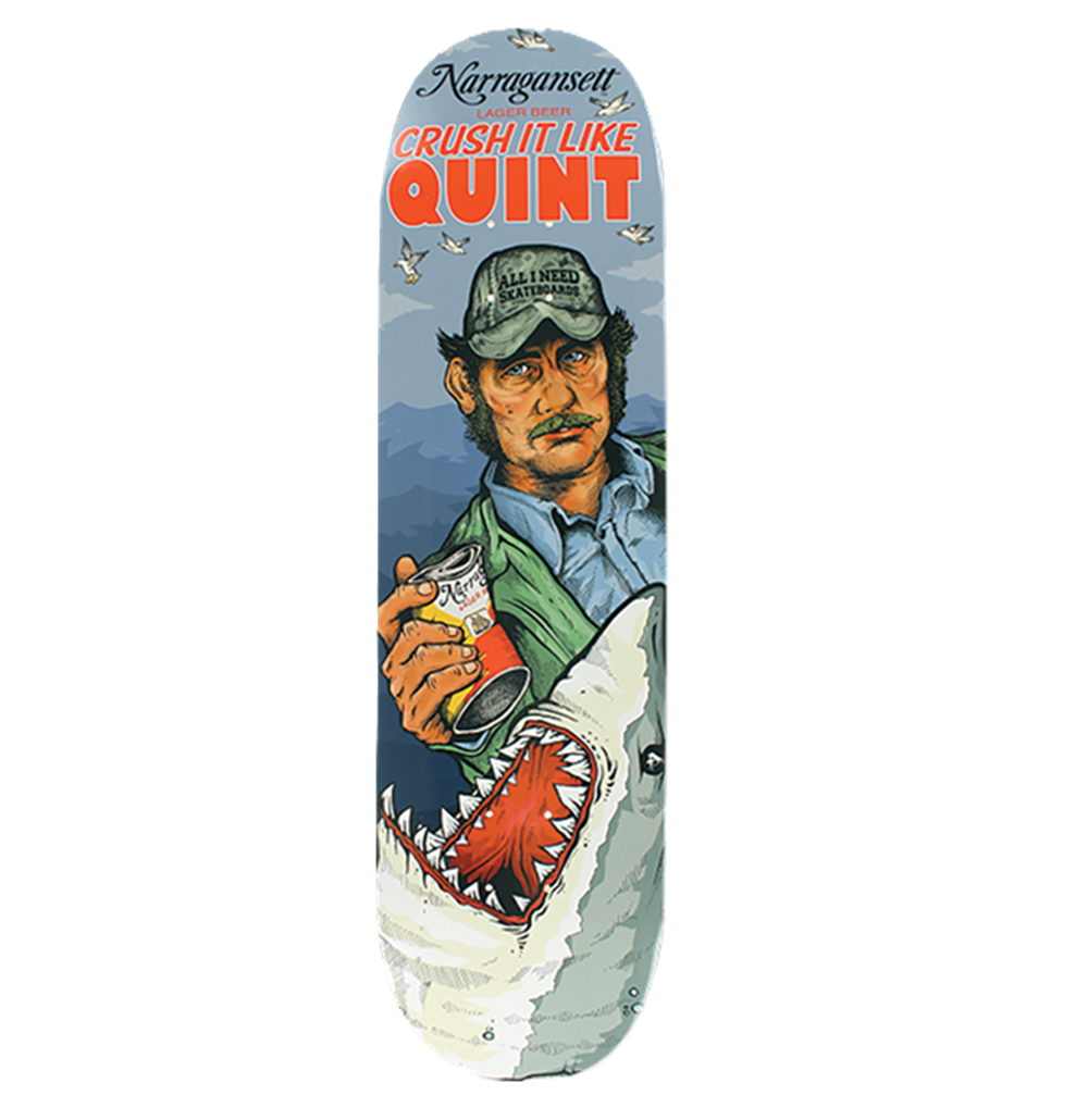 All I Need x Narraganset Skateboard Deck Blue 9
