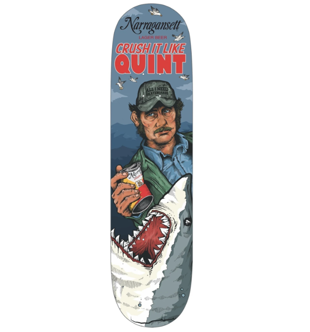 All I Need x Narraganset Skateboard Deck Blue 9