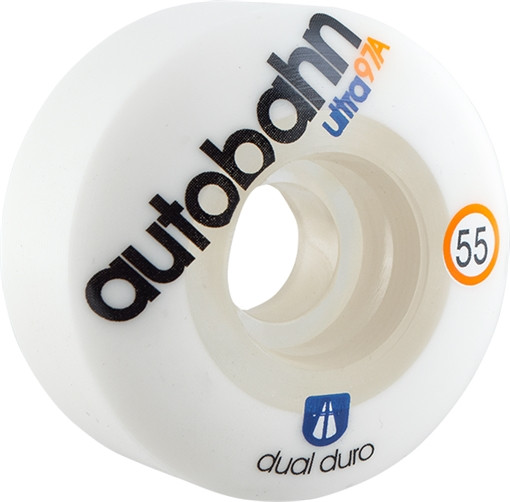AUTOBAHN DUAL DUROMETER ULTRA 55mm 97a WHT/CLR set of 4 wheels