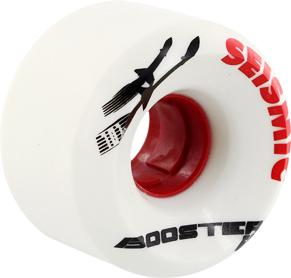 SEISMIC BOOSTER 63mm 101a WHT RED Skateboard Wheels