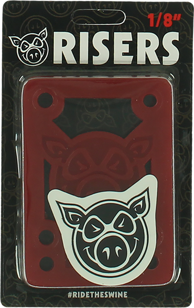 PIG PILES 1/8" Skateboard SHOCK PAD RED (Set of 2)