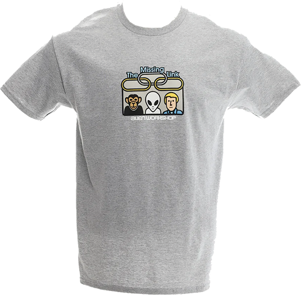 ALIEN WORKSHOP MISSING LINK SS TSHIRT XLARGE HEATHER GREY