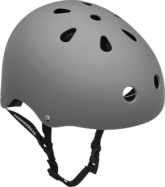 INDUSTRIAL FLAT GREY SKATE HELMET SM