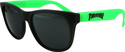 THRASHER LOGO SUNGLASSES BLK/GRN