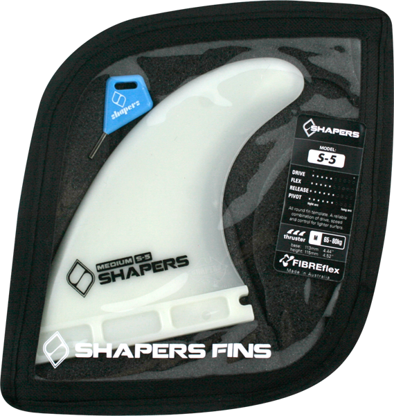 SHAPERS AUSTRALIA S-5 FUTURE NATURAL 3fin set