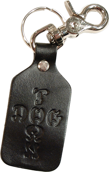 DOGTOWN LEATHER CLIP ON KEYCHAIN
